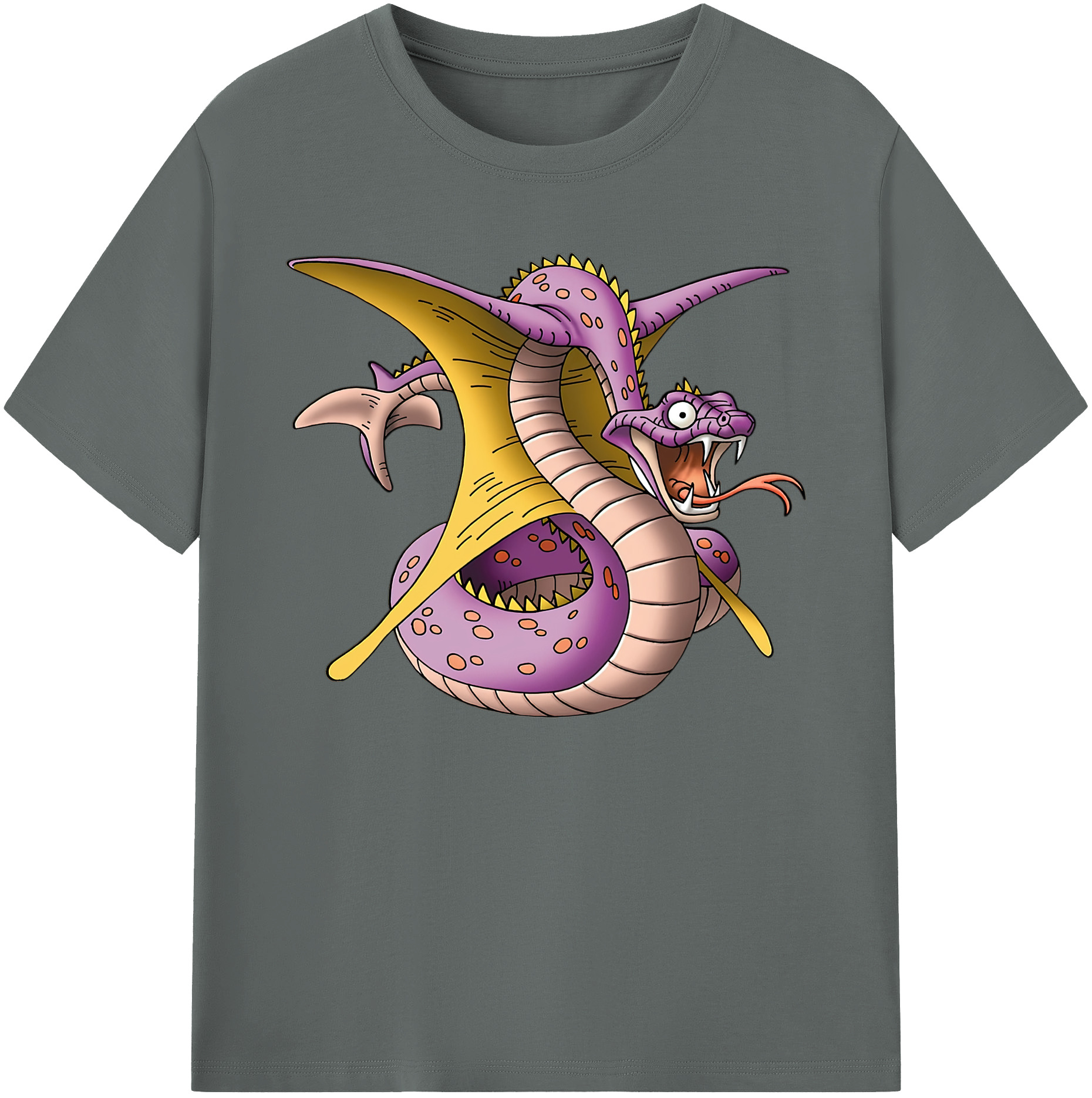 （画像用） ドラゴンクエスト Doragon Kuesuto Dragon Quest 綿100％ メンズ半袖Tシャツ｜肌触りやわらか＆通気性